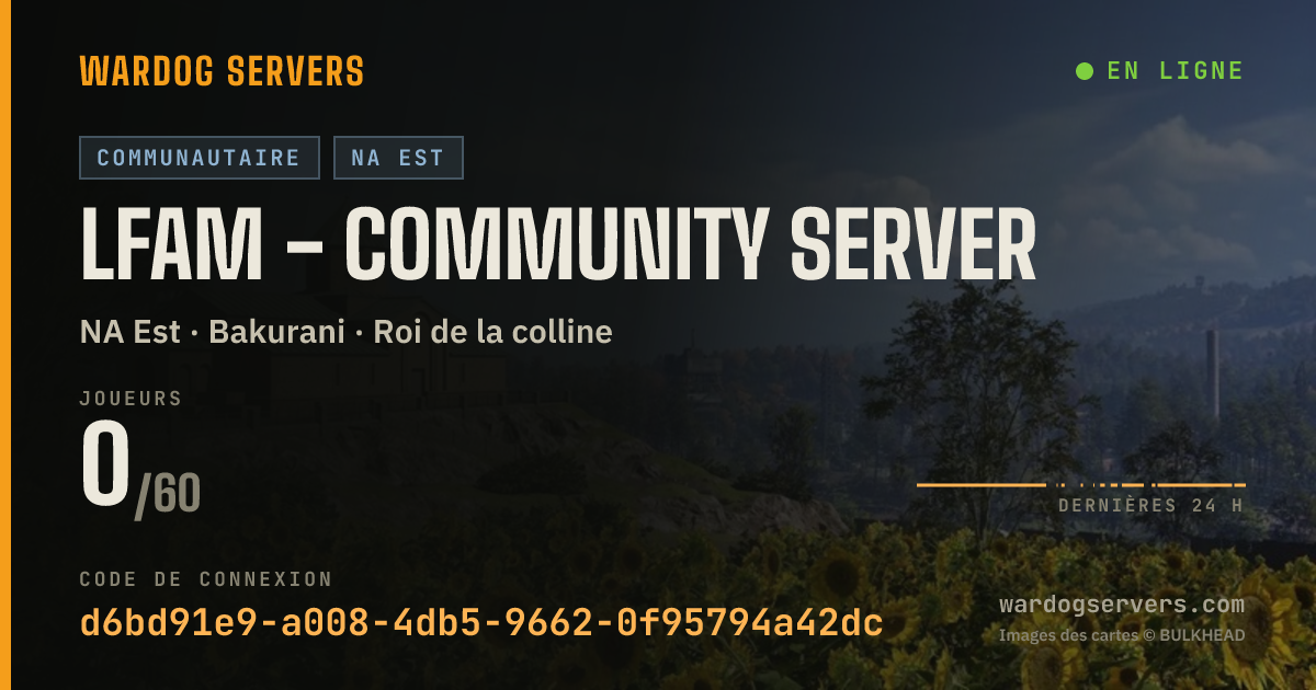 Bannière d’état en direct de LFAM - Community Server