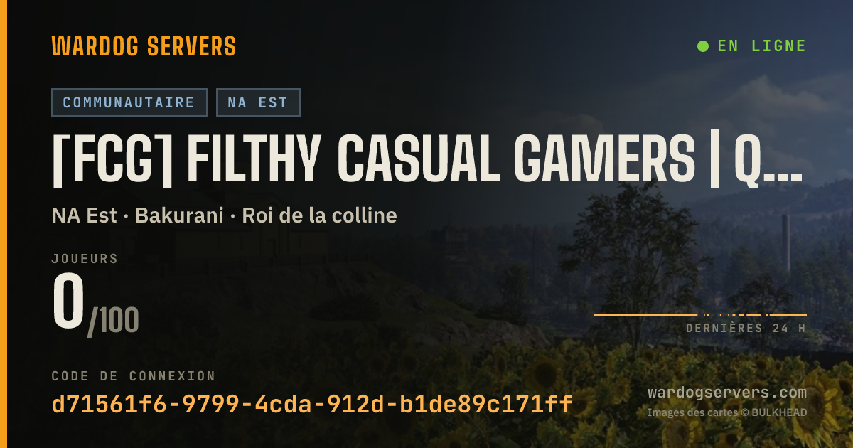 Bannière d’état en direct de [FCG] Filthy Casual Gamers | Quick Match • Stats • Ranks • Event