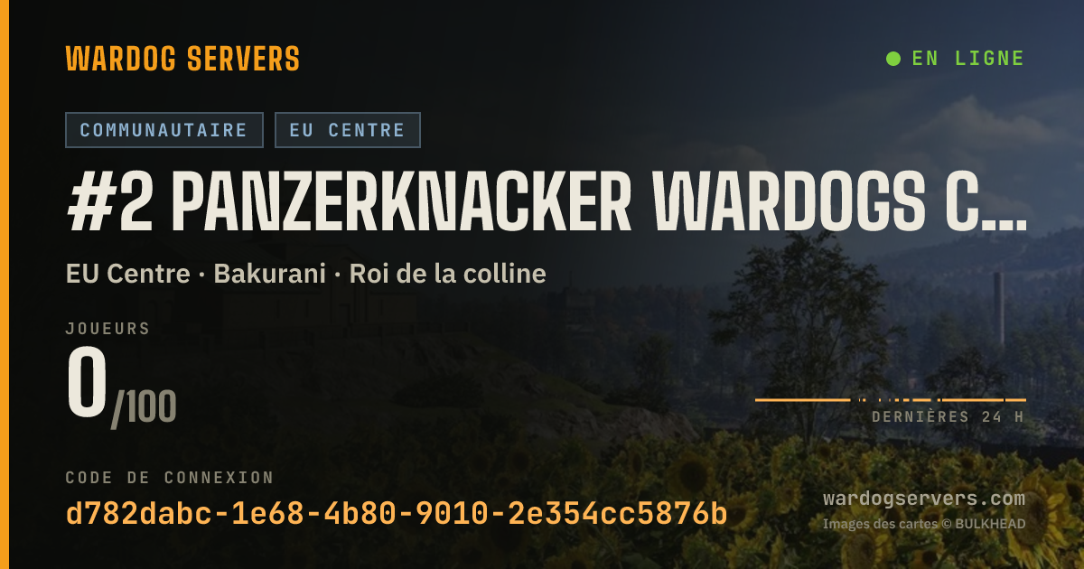 Bannière d’état en direct de #2 Panzerknacker Wardogs Community | [GER]