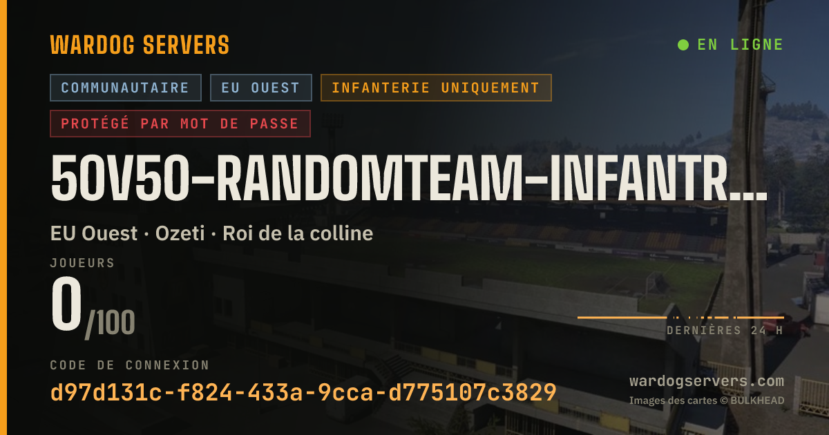 Bannière d’état en direct de 50v50-RandomTeam-InfantryOnly