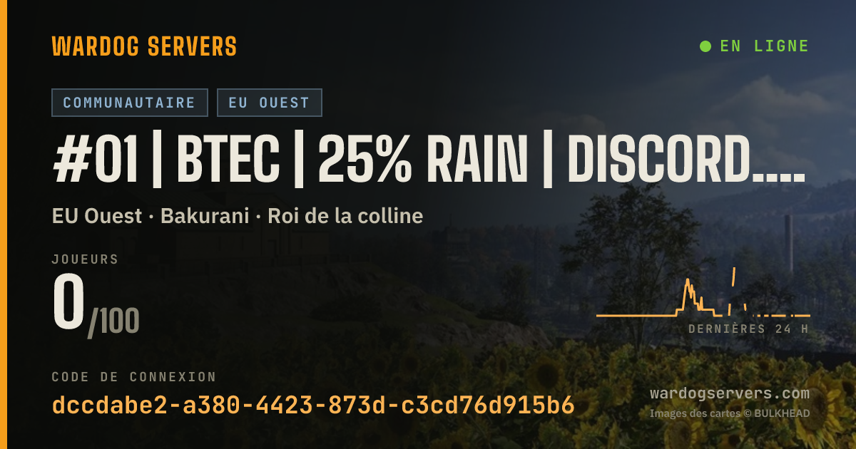 Bannière d’état en direct de #01 | BTEC | 25% RAIN | discord.gg/BTECWD