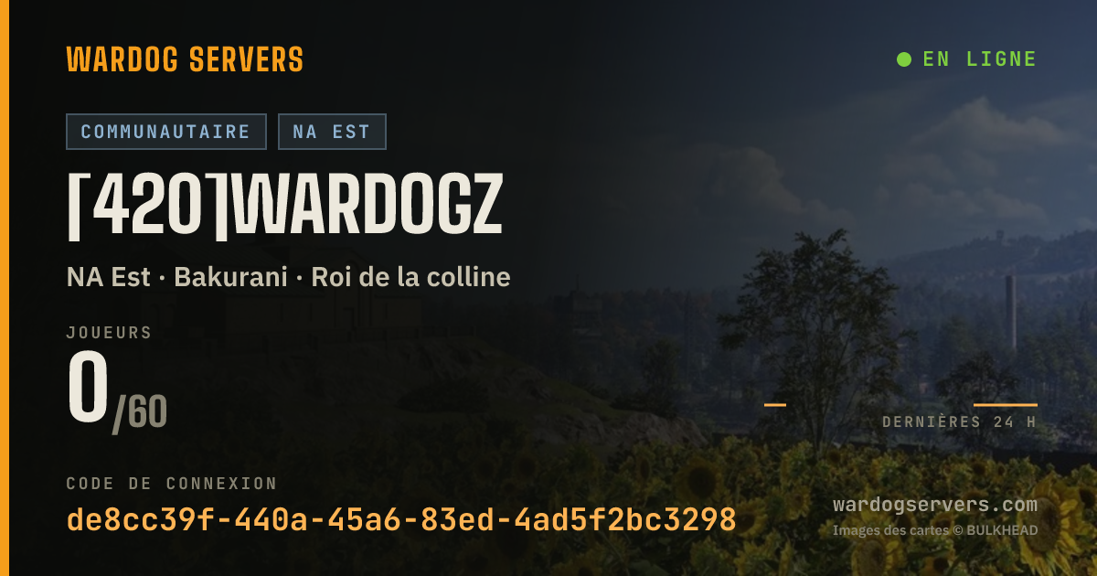 Bannière d’état en direct de [420]WarDogz