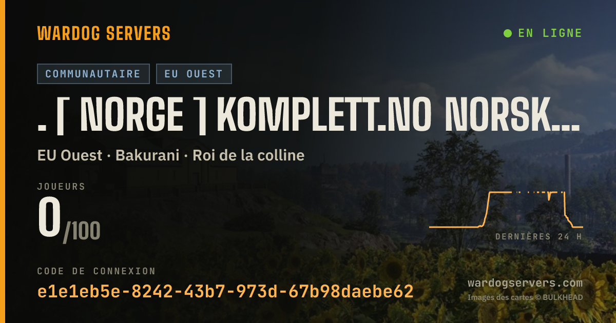 Bannière d’état en direct de . [ NORGE ] KOMPLETT.NO NORSK SERVER 1