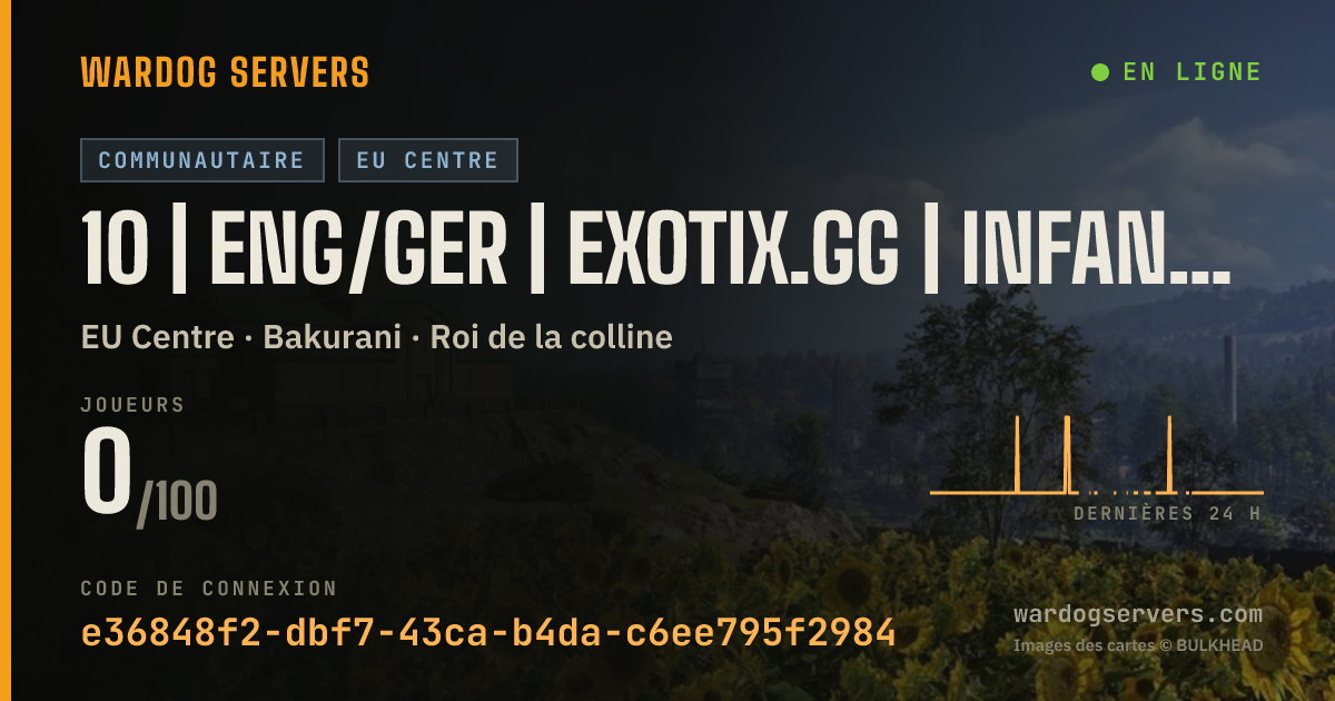 Bannière d’état en direct de 10 | ENG/GER | EXOTIX.GG | INFANTRY 50V50 | 00-00