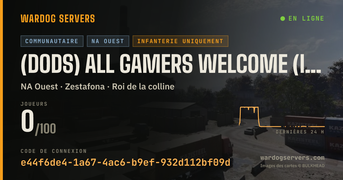 Bannière d’état en direct de (DODS) All Gamers Welcome (Infantry Only)