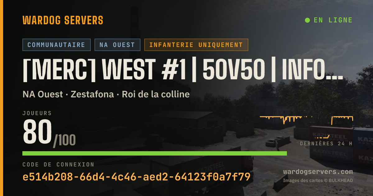 Bannière d’état en direct de [Merc] West #1 | 50v50 | InfOnly | Discord.gg/m3rc