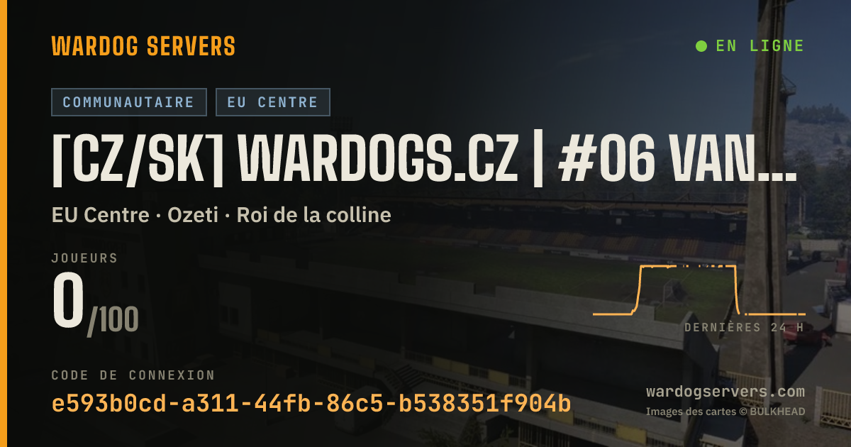 Bannière d’état en direct de [CZ/SK] WARDOGS.CZ | #06 VANILLA | discord.gg/wardogsczsk