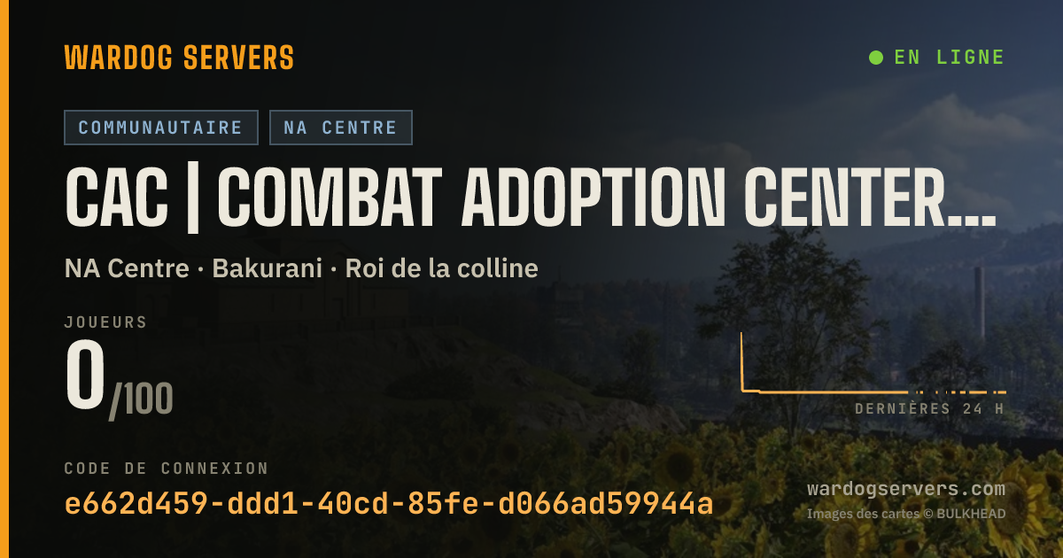 Bannière d’état en direct de CAC | Combat Adoption Center | discord.gg/CombatAdoptionCenter