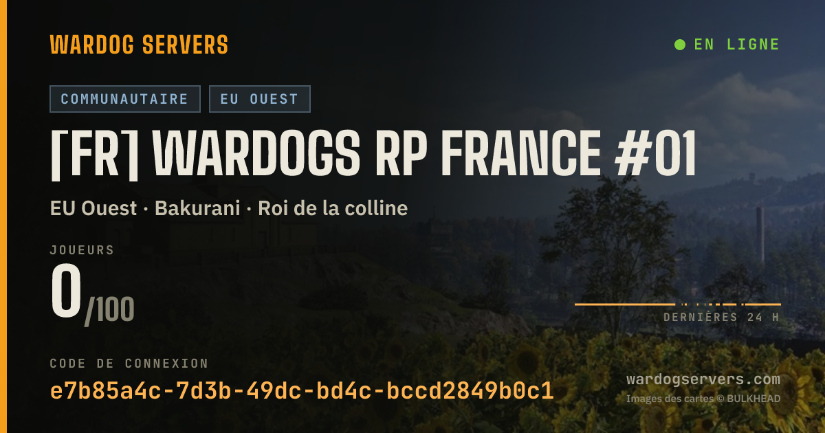 Bannière d’état en direct de [FR] WARDOGS RP FRANCE #01