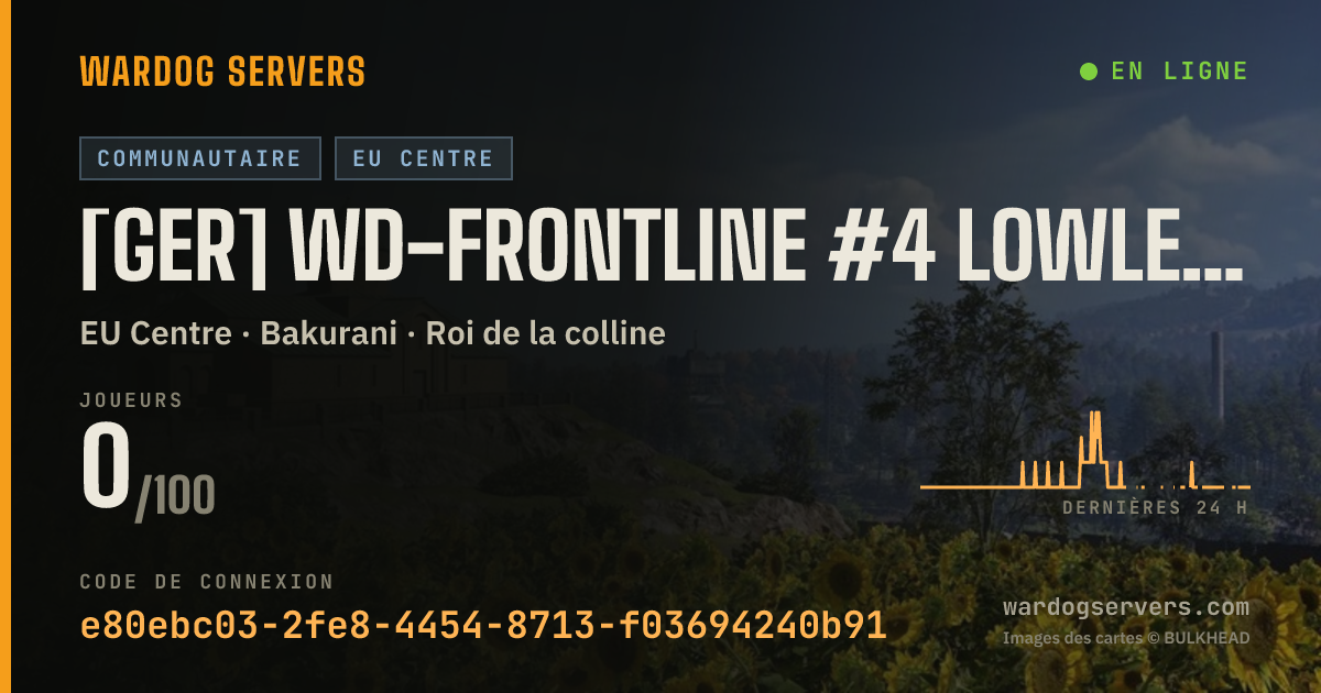 Bannière d’état en direct de [GER] WD-Frontline #4 LowLevel < 40 wdfrontline.com