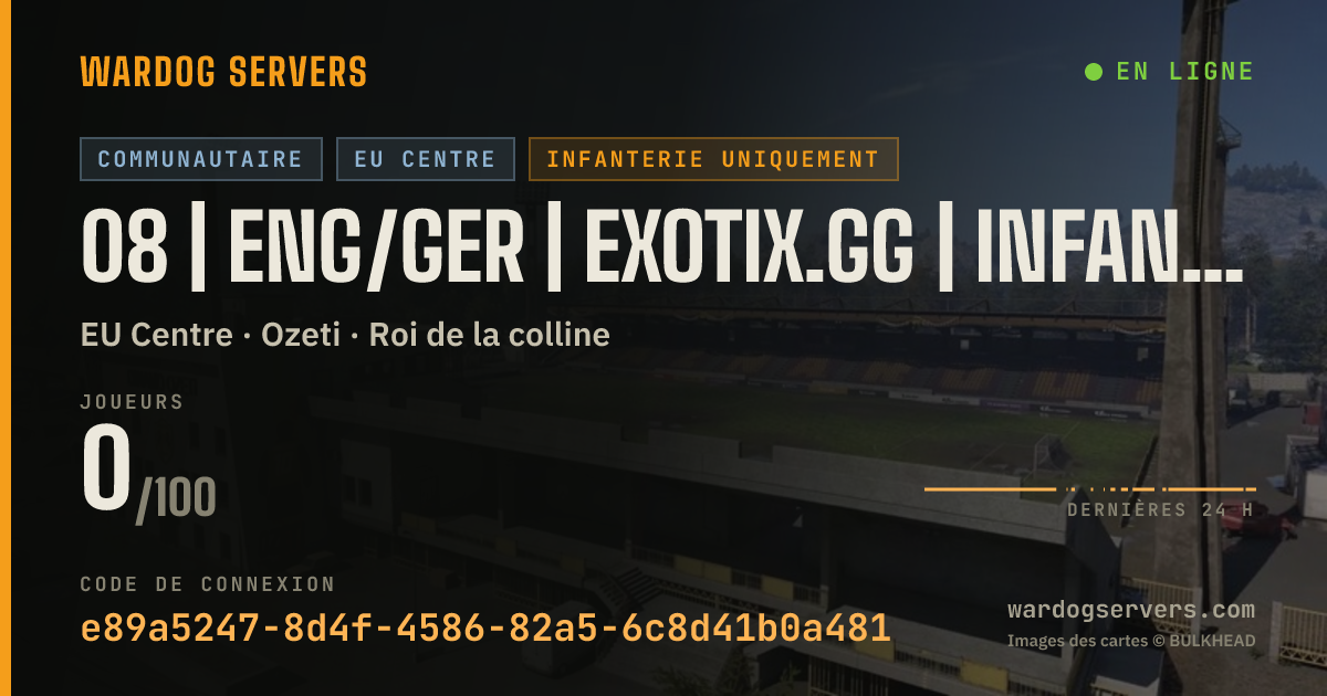 Bannière d’état en direct de 08 | ENG/GER | EXOTIX.GG | INFANTRY LONG | 00-00-00