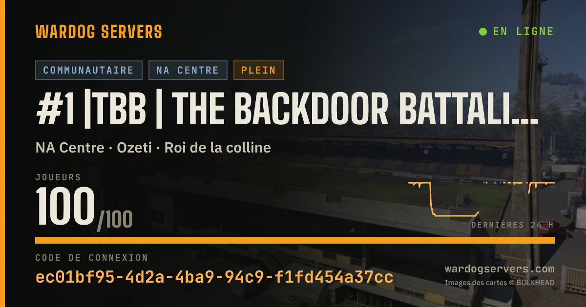 Bannière d’état en direct de #1 |TBB | The Backdoor Battalion - Boosted Cash - Active Admins