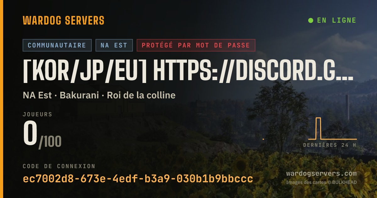 Bannière d’état en direct de [KOR/JP/EU] https://discord.gg/2duwTKWpGr