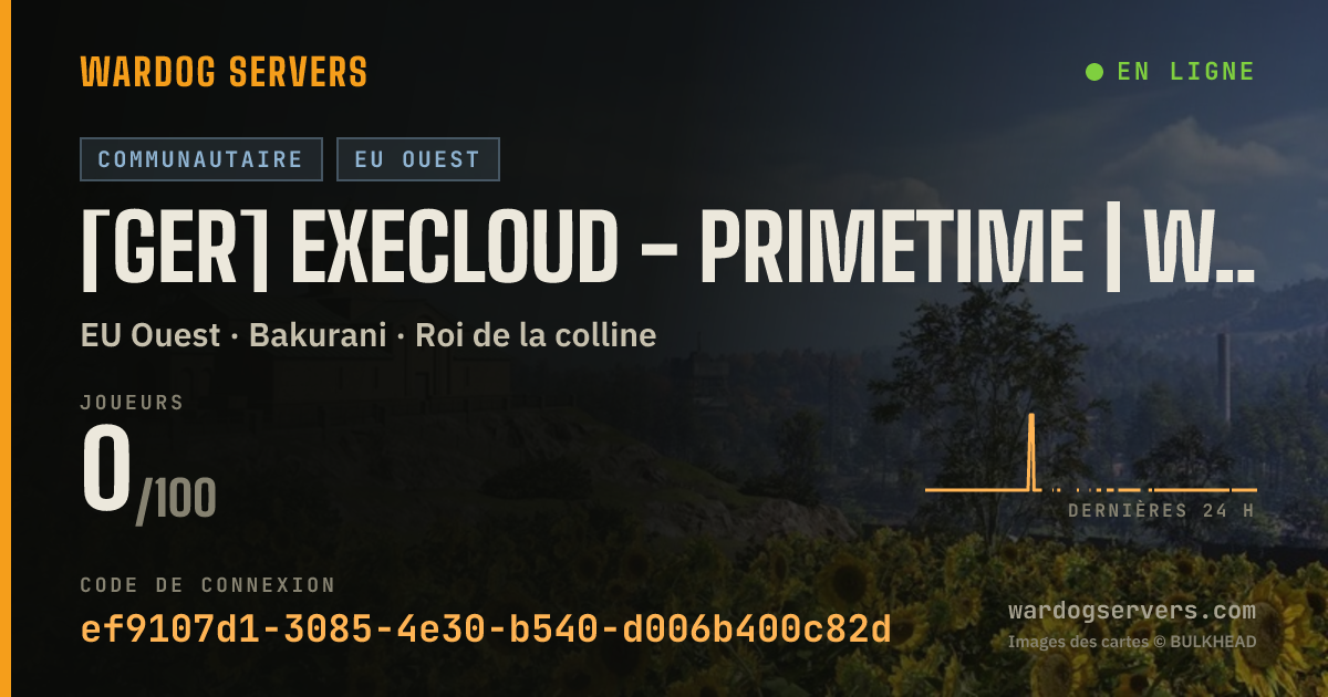 Bannière d’état en direct de [GER] EXECLOUD - Primetime | Withelist Seeder | Stats