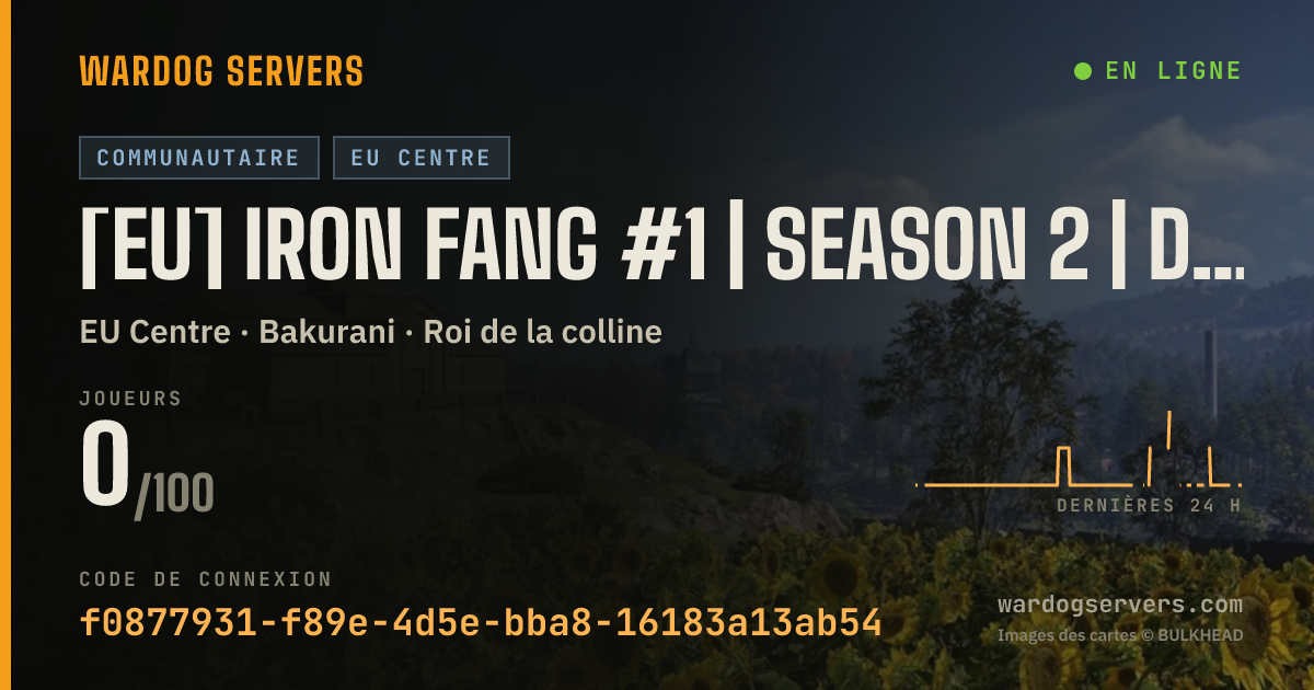 Bannière d’état en direct de [EU] Iron Fang #1 | Season 2 | discord.gg/Iron-fang