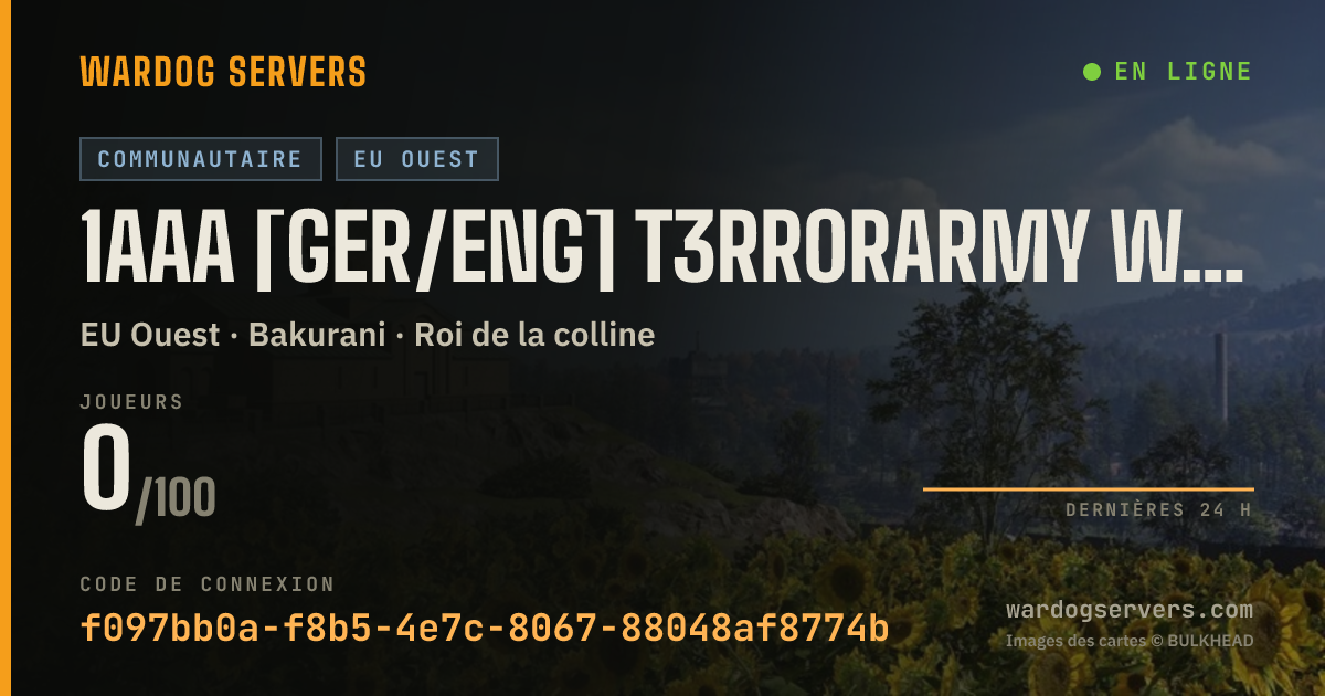 Bannière d’état en direct de 1AAA [GER/ENG] T3rr0rArmy Wardogs