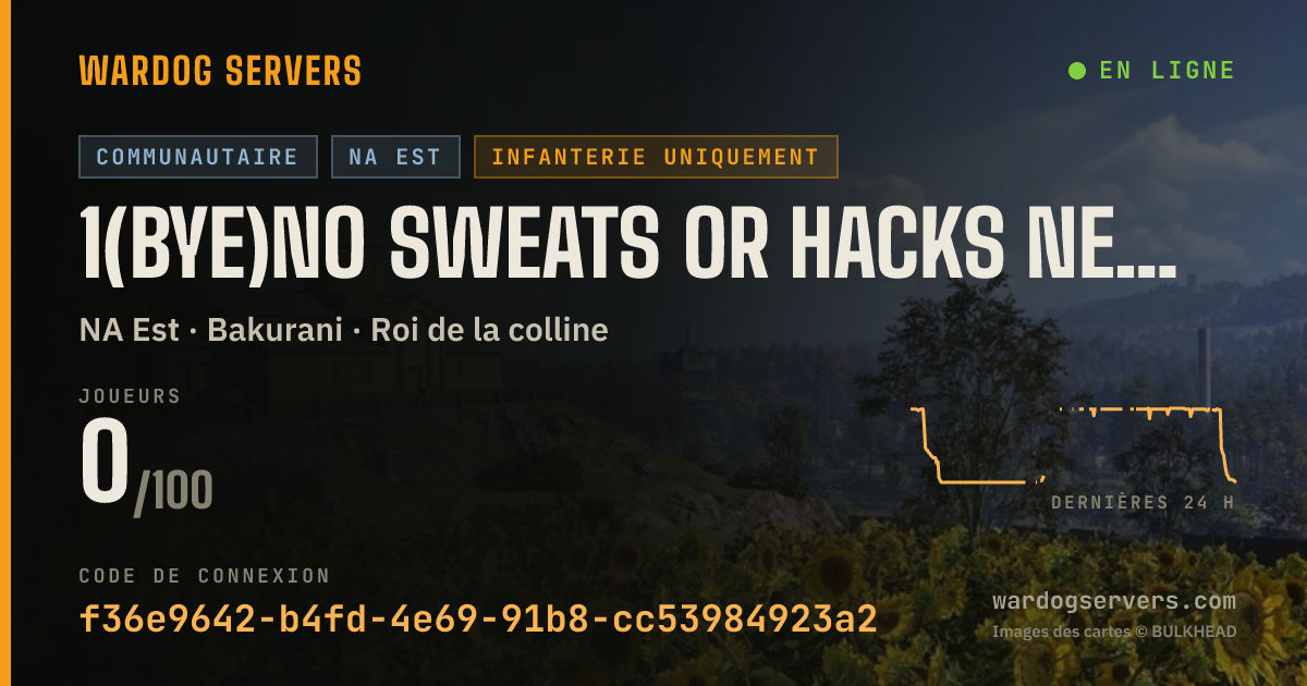 Bannière d’état en direct de 1(BYE)NO SWEATS OR HACKS NEW PLAYER FREINDLY (NO GL)