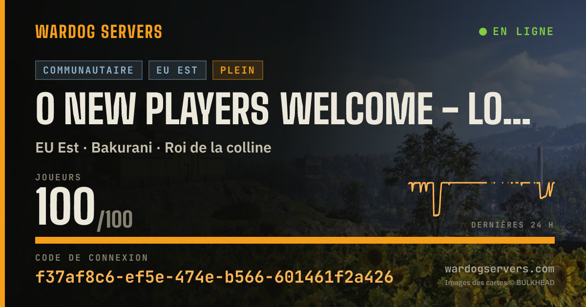 Bannière d’état en direct de 0 NEW PLAYERS WELCOME - LOW LEVEL - XP/MONEY EXTREME BOOST WÖLF