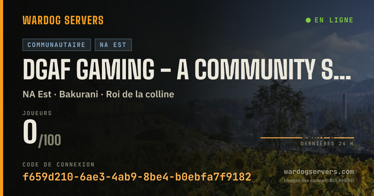 Bannière d’état en direct de DGAF Gaming - A Community Server