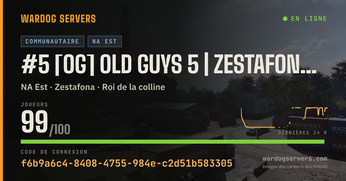 Bannière d’état en direct de #5 [OG] Old Guys 5 | Zestafona 24/7 | Boosted XP & Cash