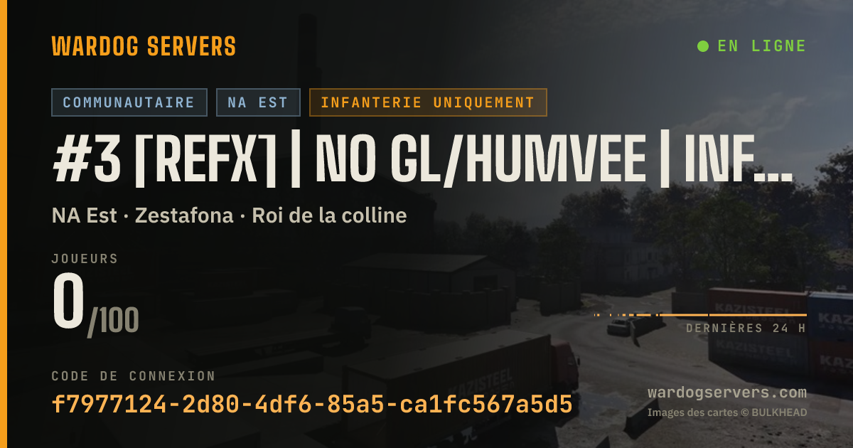 Bannière d’état en direct de #3 [ReFx] | NO GL/HUMVEE | INFANTRY ONLY | .gg/refx