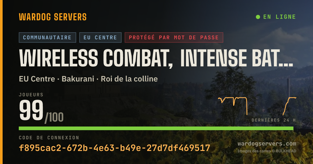 Bannière d’état en direct de Wireless combat, intense battles with pure rifles.