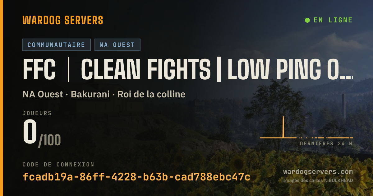 Bannière d’état en direct de FFC｜CLEAN FIGHTS | LOW PING ONLY |