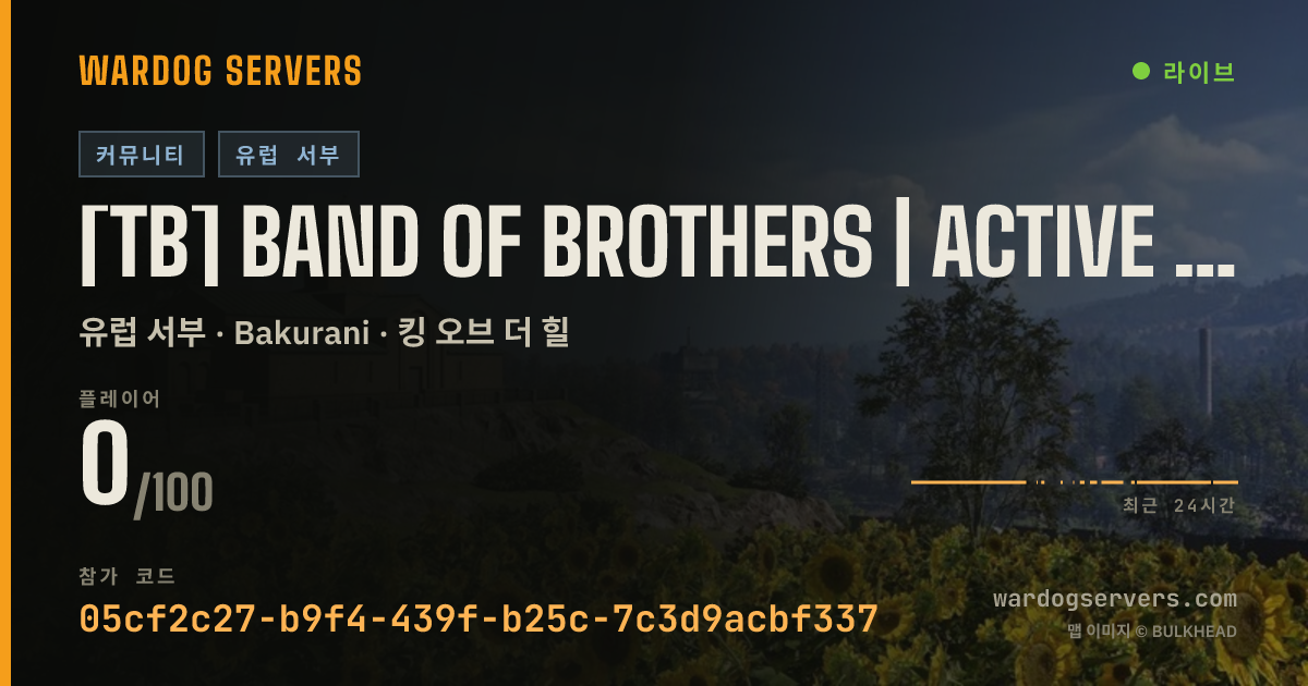 [TB] Band Of Brothers | Active Admins 실시간 상태 배너
