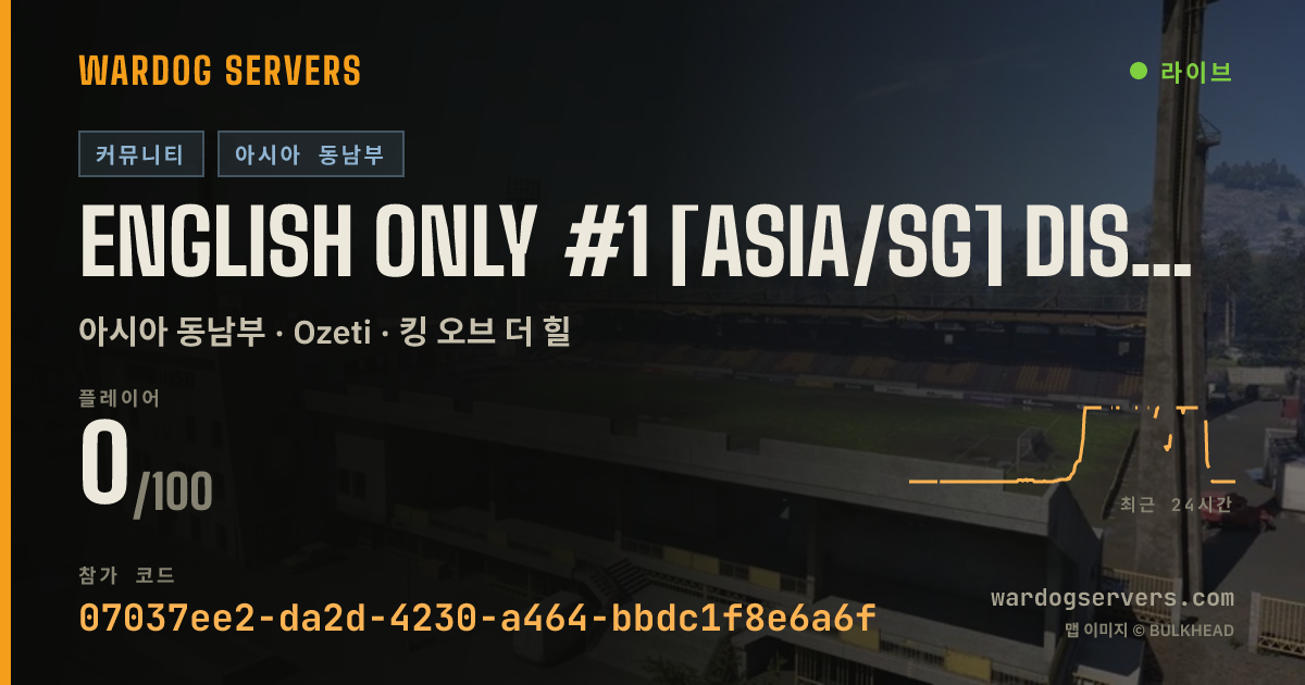 ENGLISH ONLY #1 [ASIA/SG] discord.gg/warhogy | ACTIVE ADMINS 실시간 상태 배너