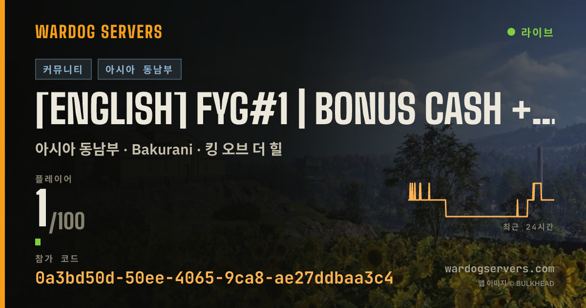 [ENGLISH] FYG#1 | BONUS CASH + XP | ACTIVE ADMIN + AI ANTICHEAT 실시간 상태 배너