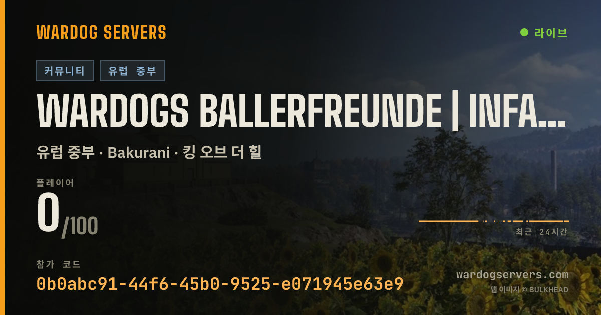 Wardogs Ballerfreunde | Infantry 실시간 상태 배너