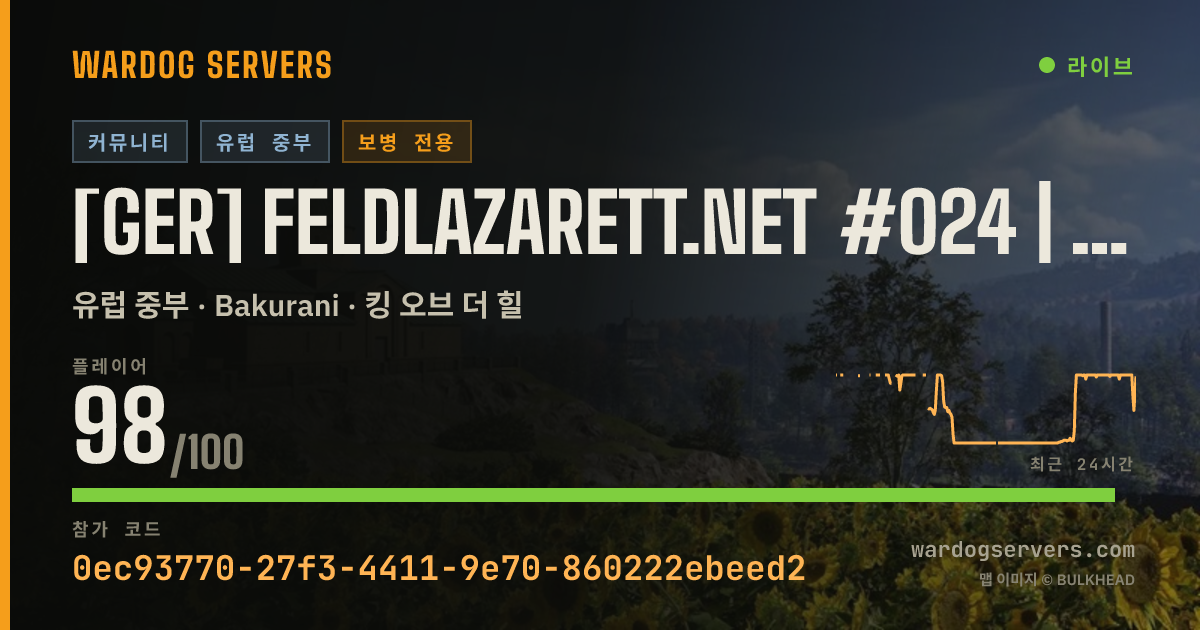 [GER] Feldlazarett.net #024 | 50v50 | Infantry Only | 6-12 실시간 상태 배너