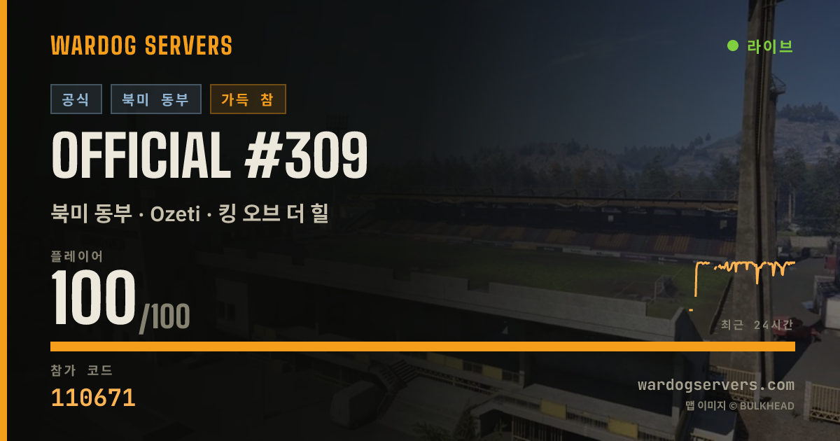 Official #309 실시간 상태 배너
