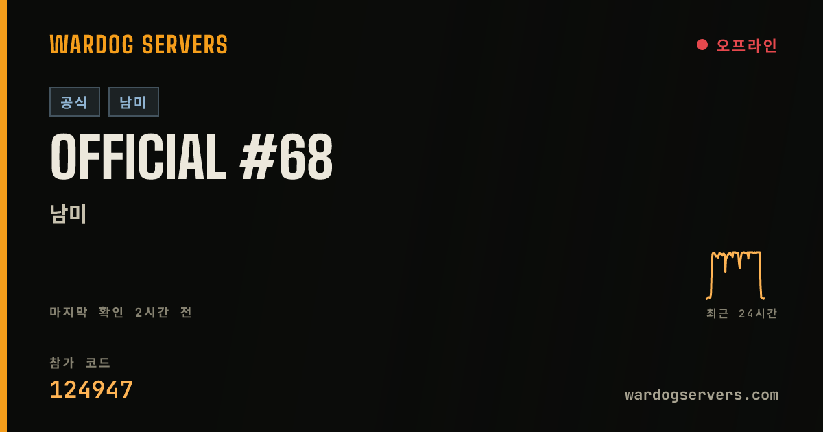 Official #68 실시간 상태 배너