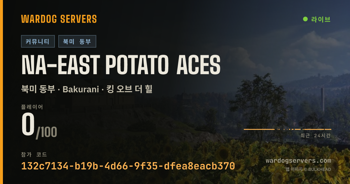 NA-East Potato Aces 실시간 상태 배너