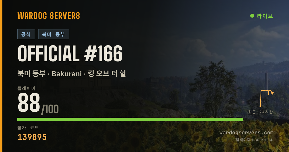 Official #166 실시간 상태 배너