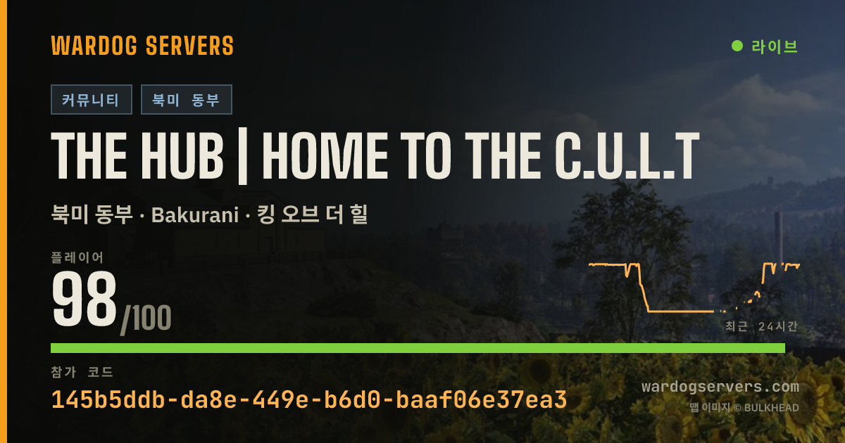 The Hub | Home to the C.U.L.T 실시간 상태 배너