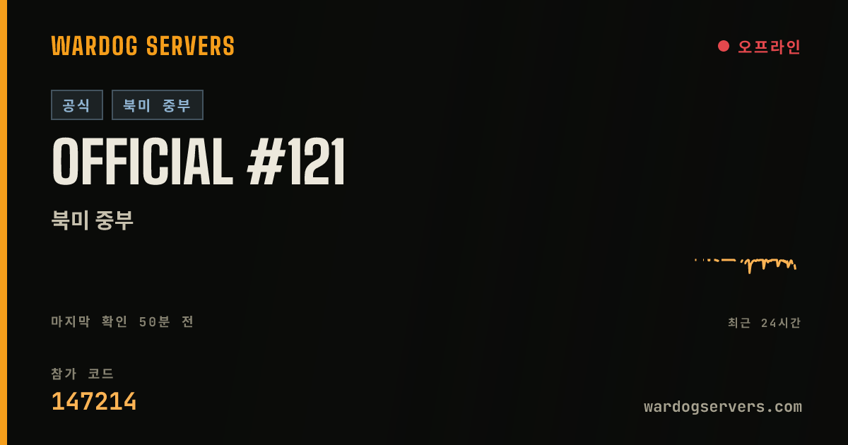 Official #121 실시간 상태 배너