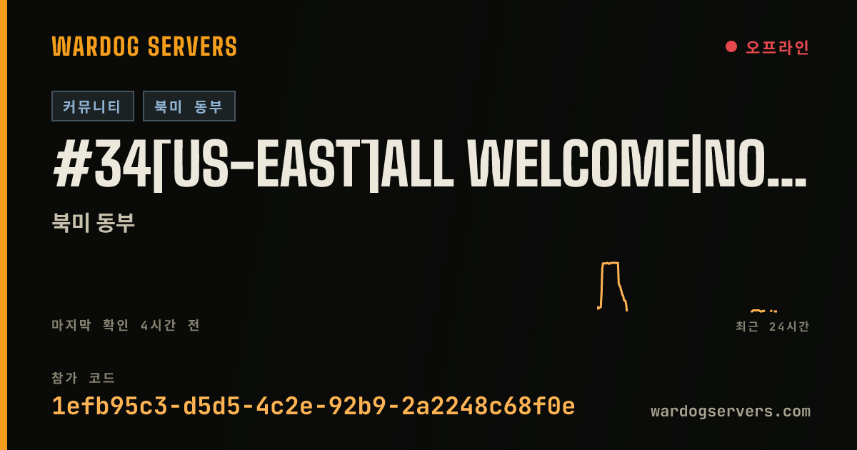 #34[US-EAST]All Welcome|No GL Minibird|Infantry(mostly)Only 실시간 상태 배너