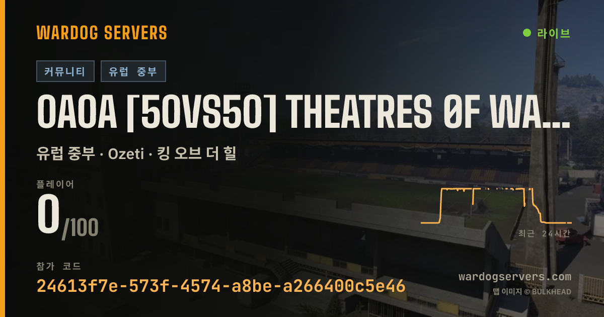 0A0A [50vs50] THEATRES ØF WAR | BLUE vs RED | EU • GER/ENG 실시간 상태 배너
