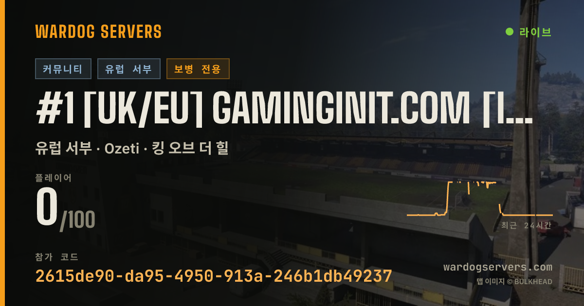 #1 [UK/EU] GAMINGINIT.COM [INFANTRY ONLY + MAP VOTING] 실시간 상태 배너