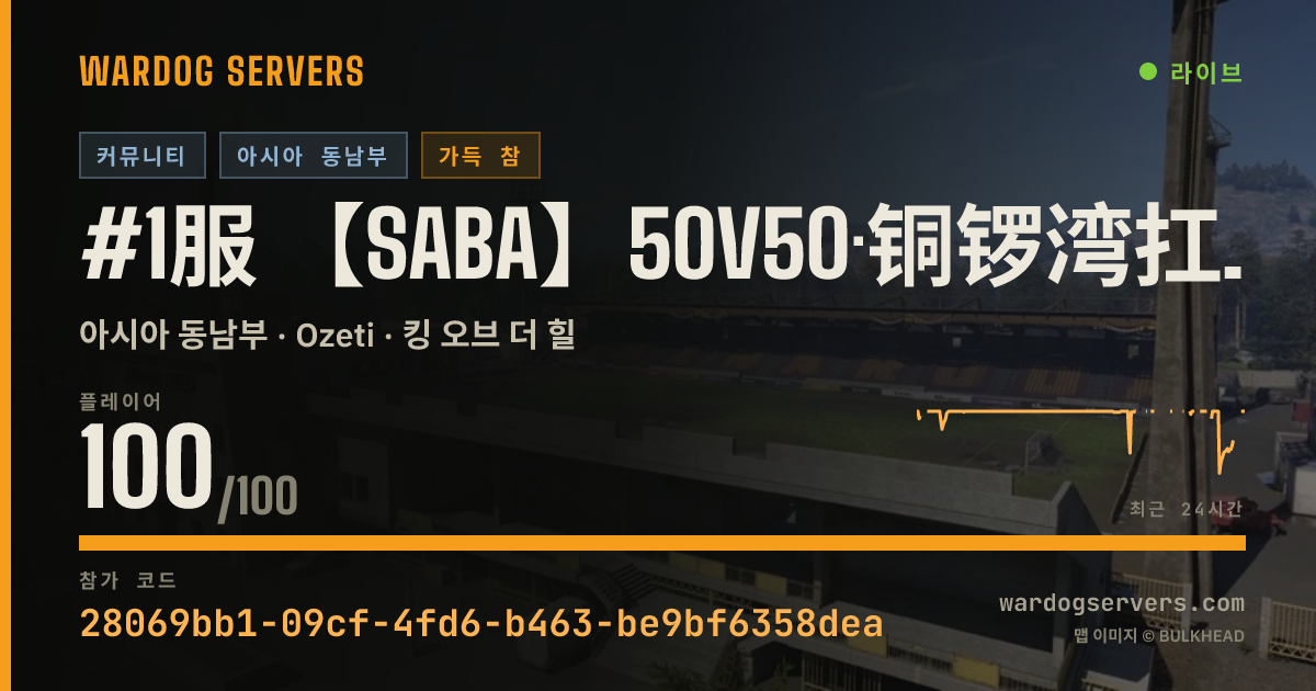 #1服 【SABA】50V50·铜锣湾扛把子·近战·Gang Brawl 실시간 상태 배너