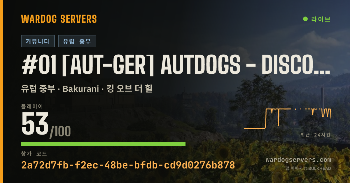 #01 [AUT-GER] AUTDOGS - discord.gg/autdogs 실시간 상태 배너