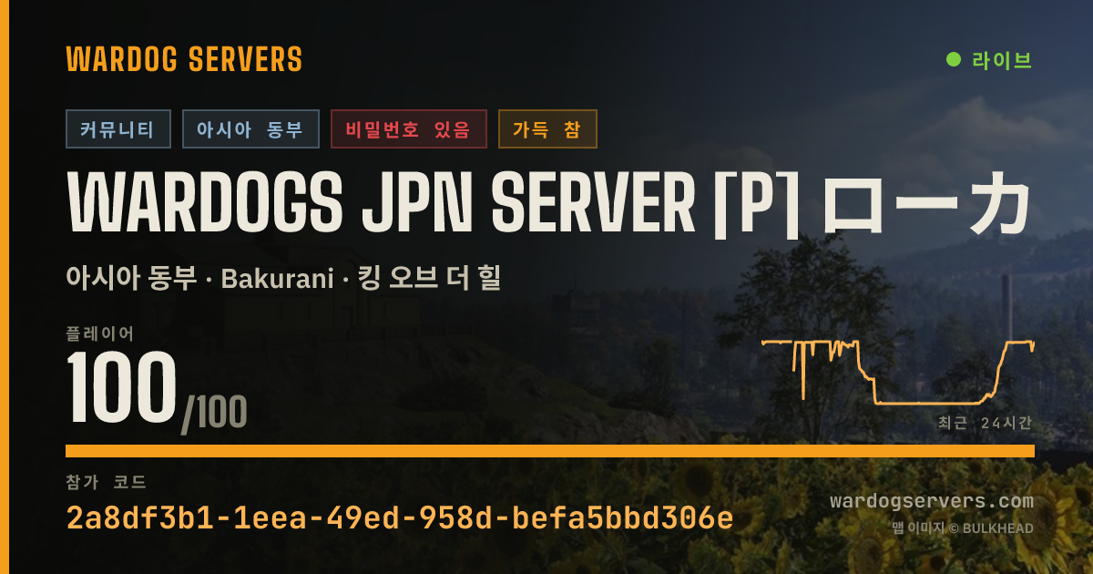 WARDOGS JPN SERVER [P] ローカルルールはDiscord要確認 실시간 상태 배너