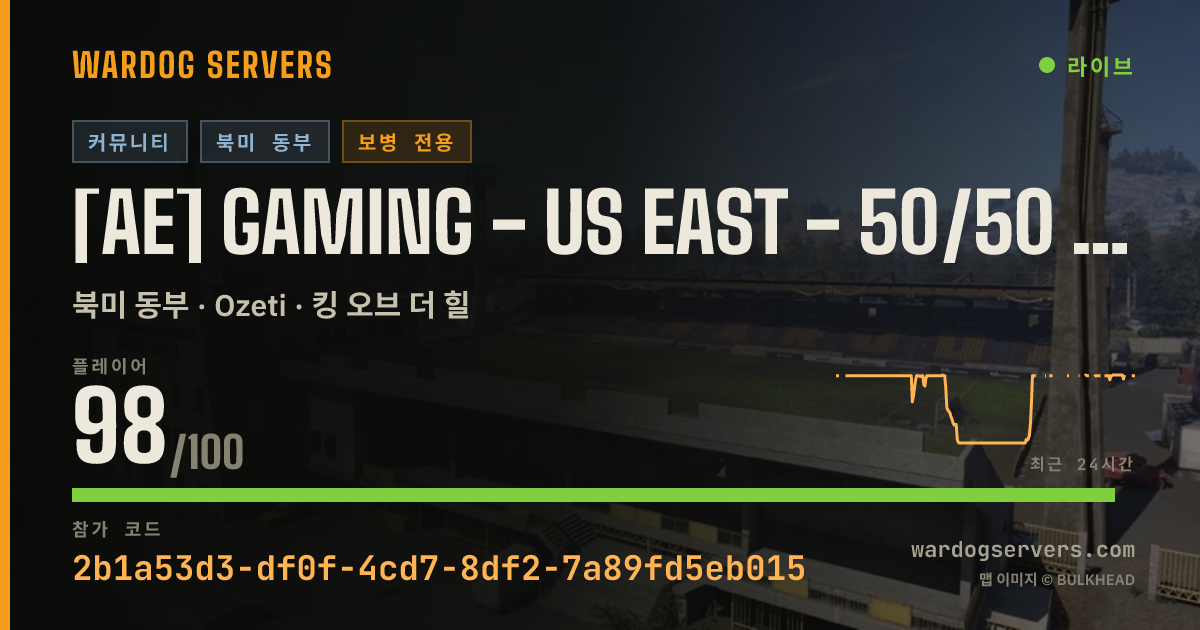 [AE] GAMING - US EAST - 50/50 NOGL #5 - AERECRUIT.COM 실시간 상태 배너