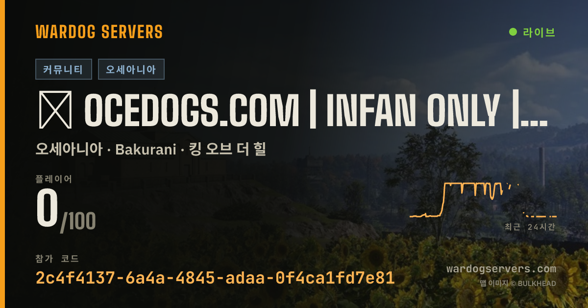 ★ OCEDOGS.COM | INFAN ONLY | ACTIVE ADMINS | DISCORD.GG/OCEDOGS 실시간 상태 배너