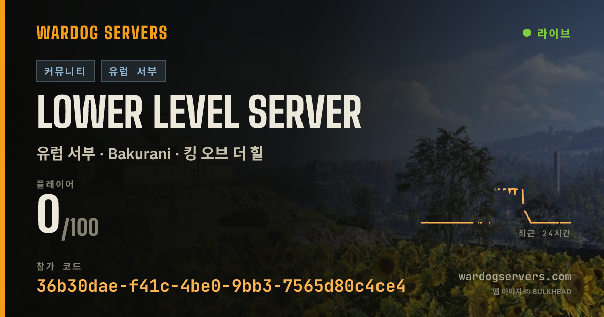 Lower level server 실시간 상태 배너
