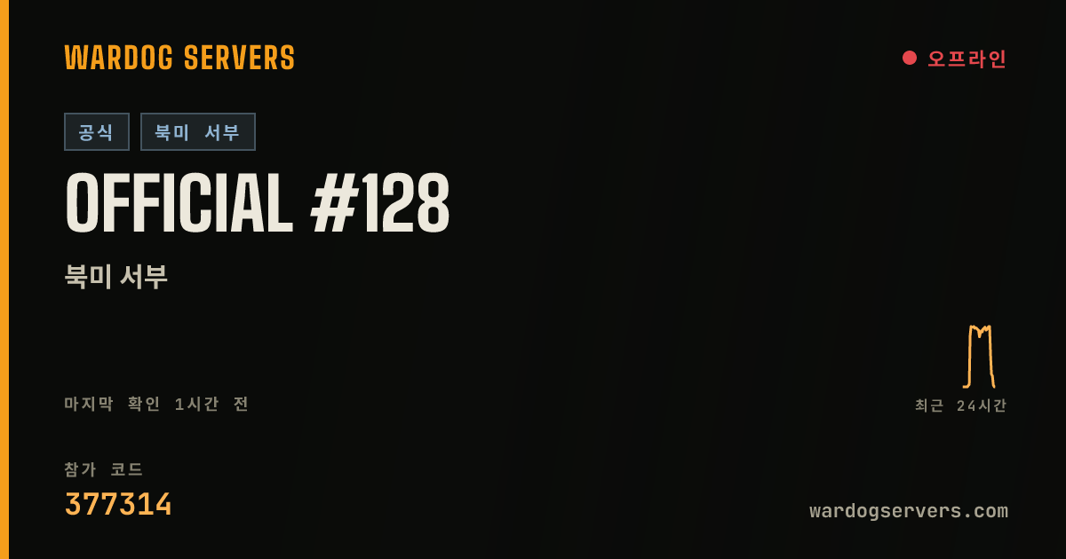 Official #128 실시간 상태 배너