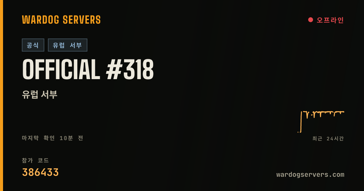 Official #318 실시간 상태 배너