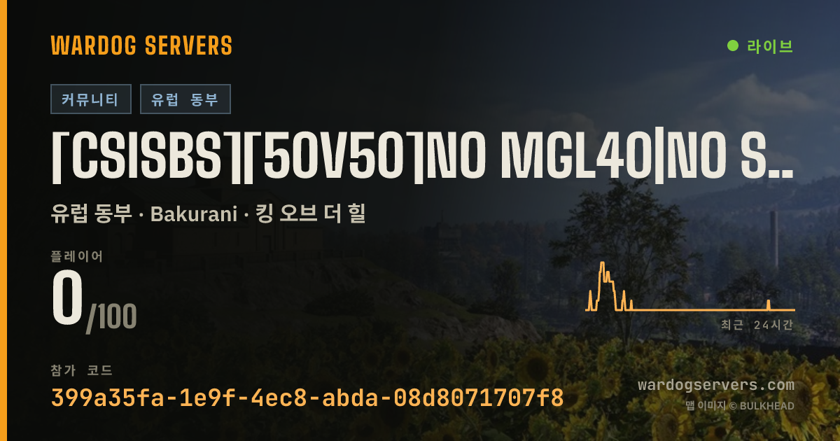 [CSisBS][50v50]NO MGL40|NO SALE OF AMR50&IR 실시간 상태 배너